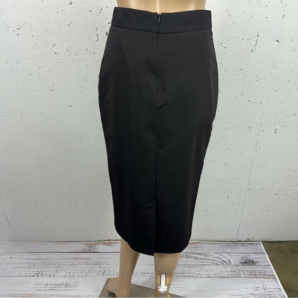 asos size 2 Black Lined Midi Skirt NEW with tags - Picture 2 of 14